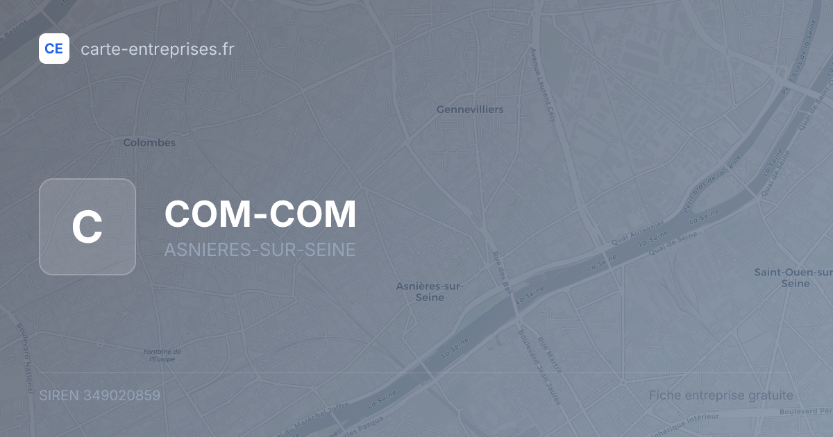 COM-COM — 349020859 — fiche entreprise