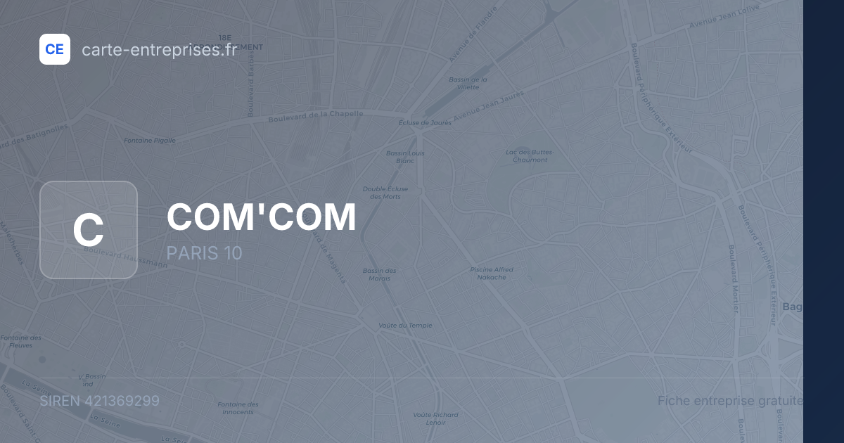 COM'COM — 421369299 — fiche entreprise