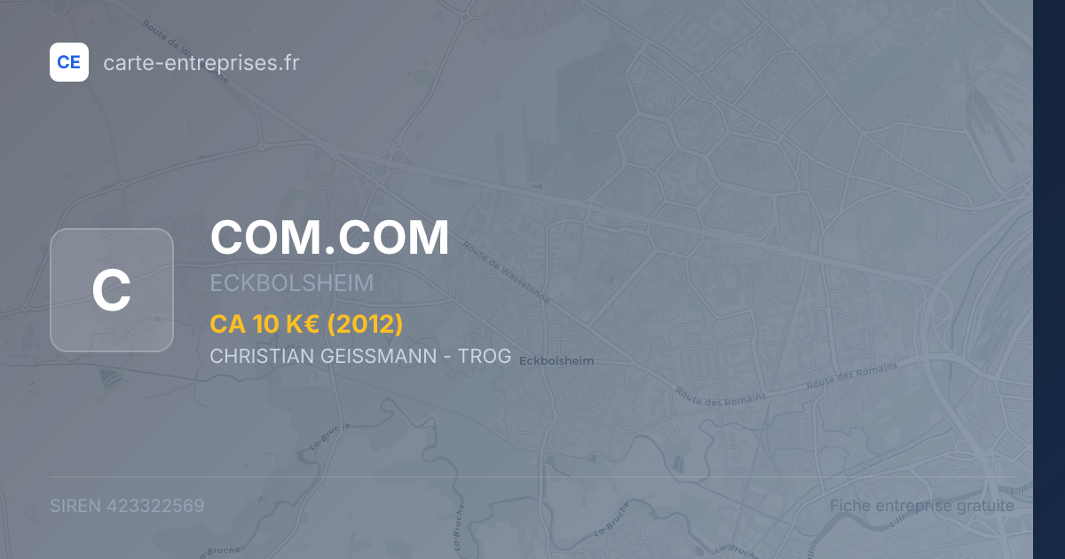 COM.COM — 423322569 — fiche entreprise