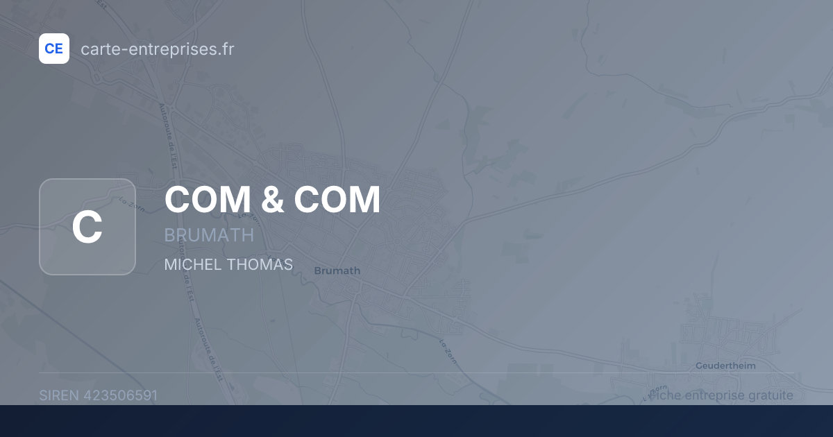 COM & COM — 423506591 — fiche entreprise