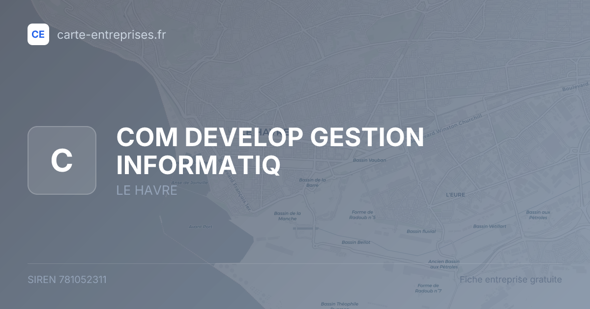 COM DEVELOP GESTION INFORMATIQ — 781052311 — fiche entreprise