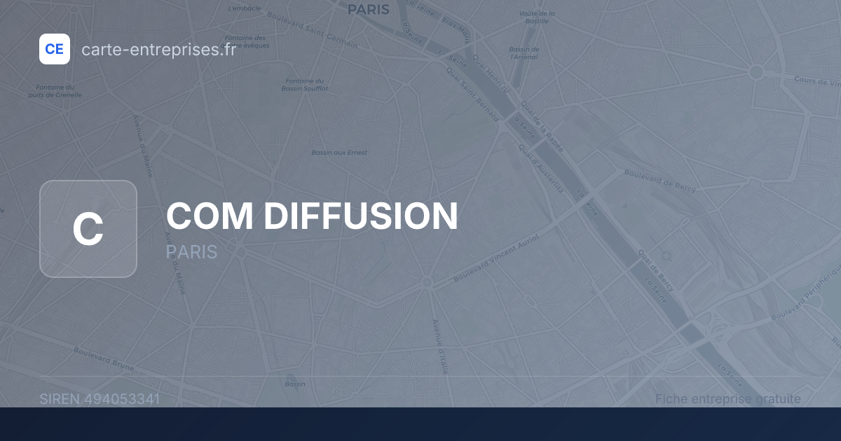 COM DIFFUSION — 494053341 — fiche entreprise