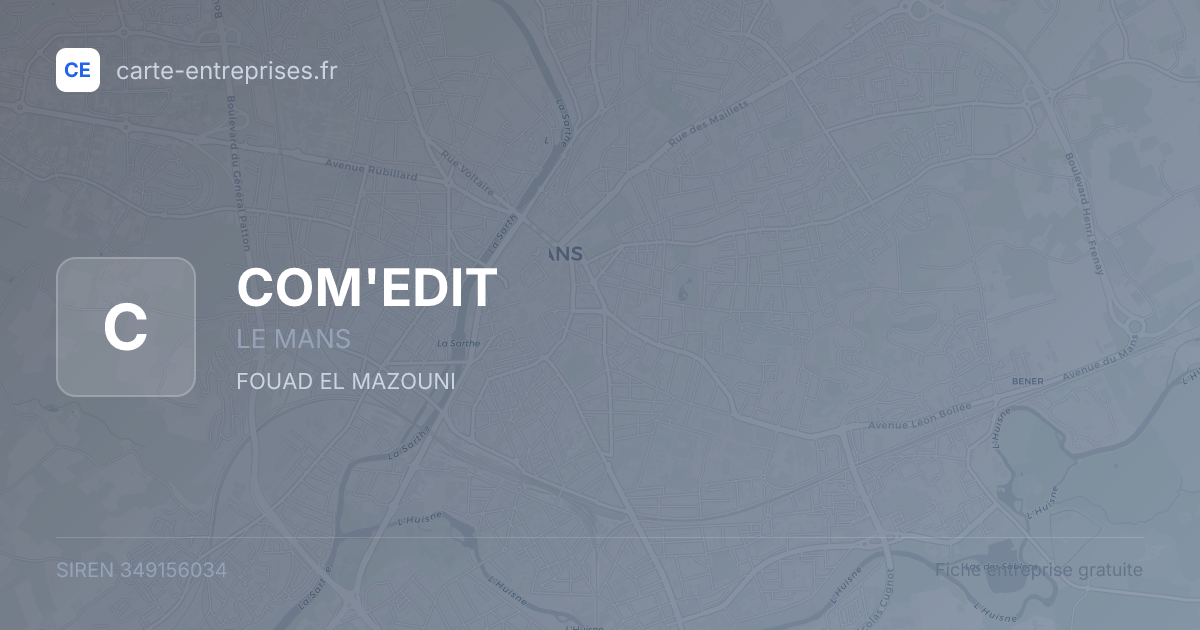 COM'EDIT — 349156034 — fiche entreprise