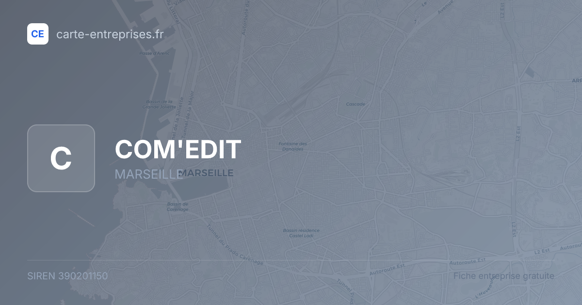 COM'EDIT — 390201150 — fiche entreprise