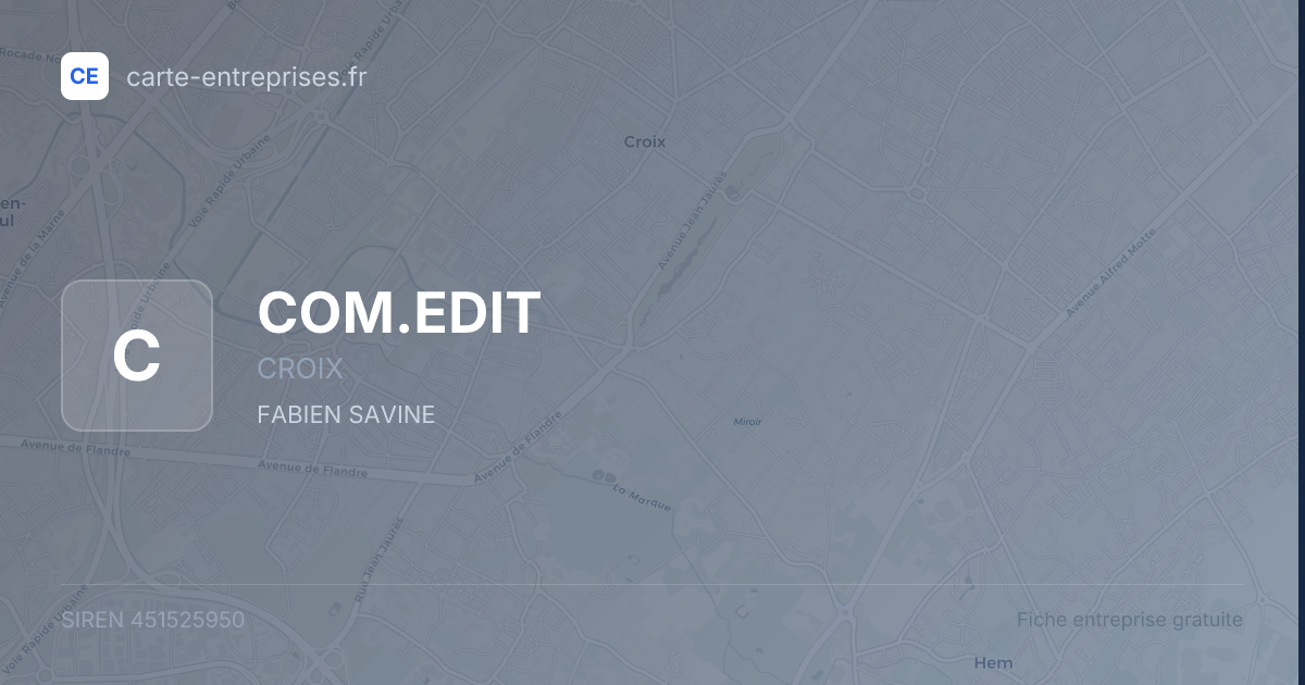 COM.EDIT — 451525950 — fiche entreprise