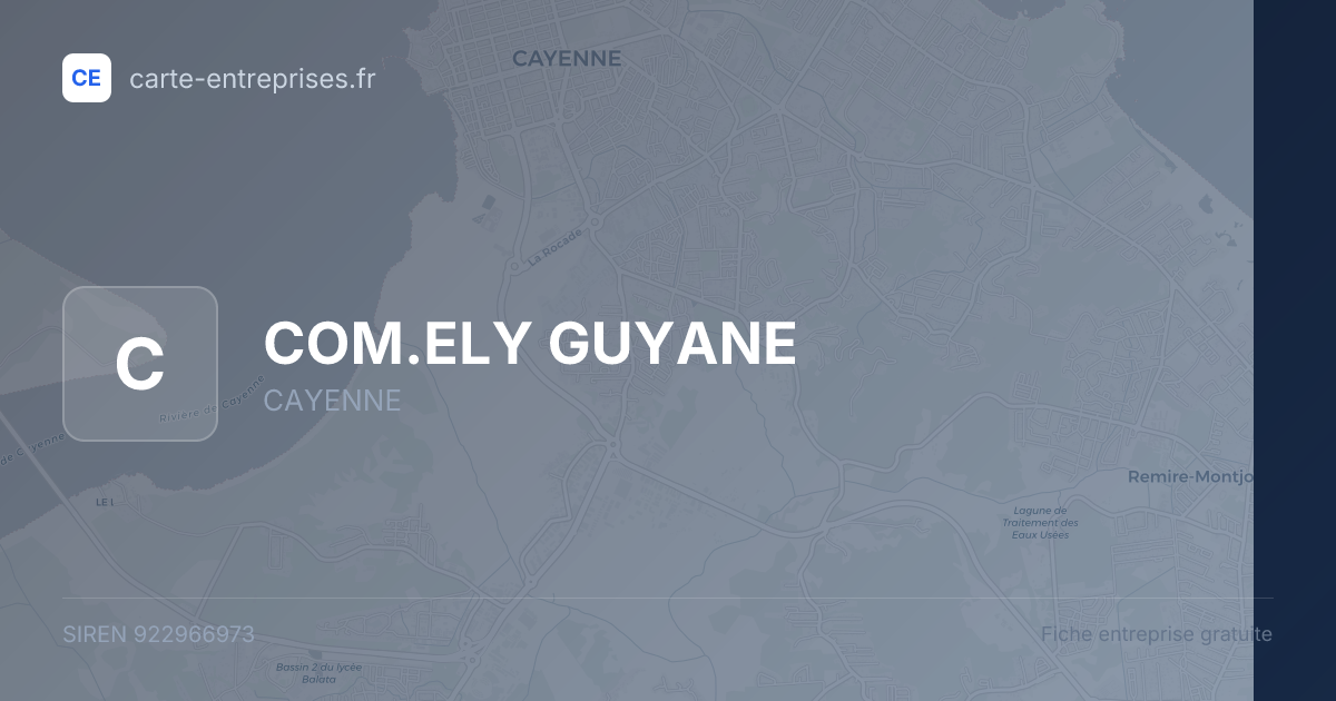COM.ELY GUYANE — 922966973 — fiche entreprise