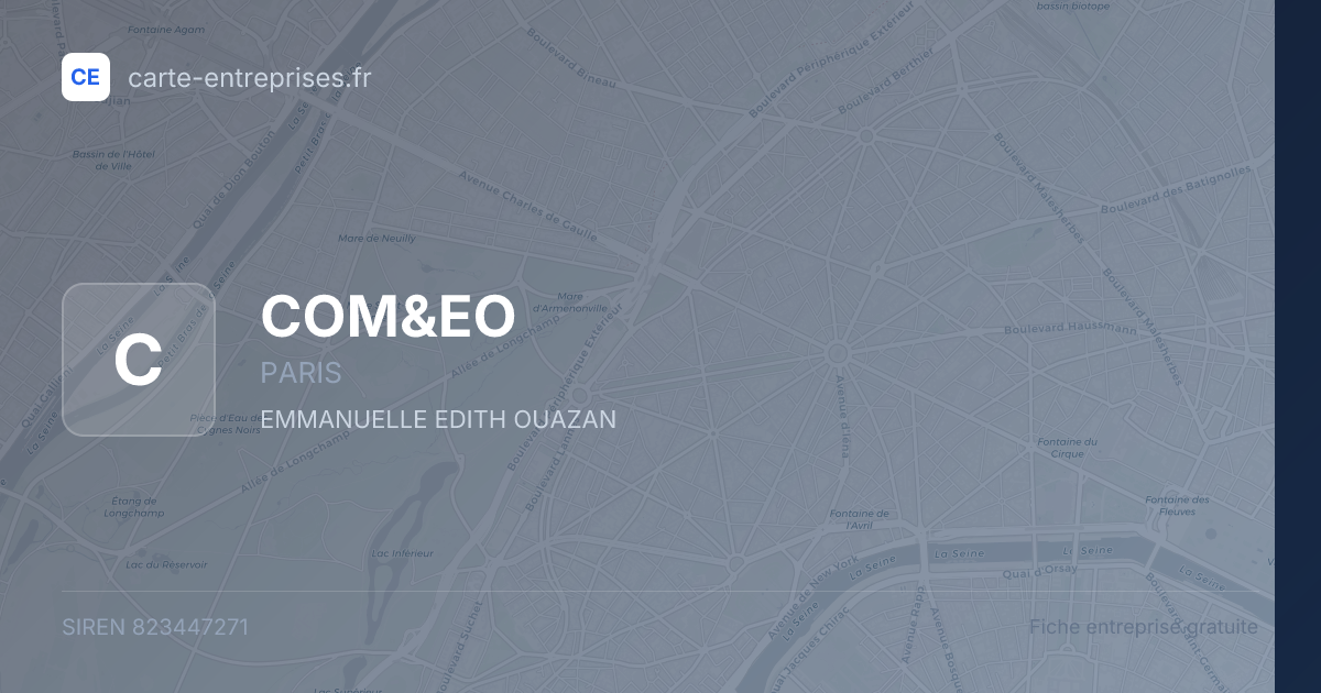 COM&EO — 823447271 — fiche entreprise