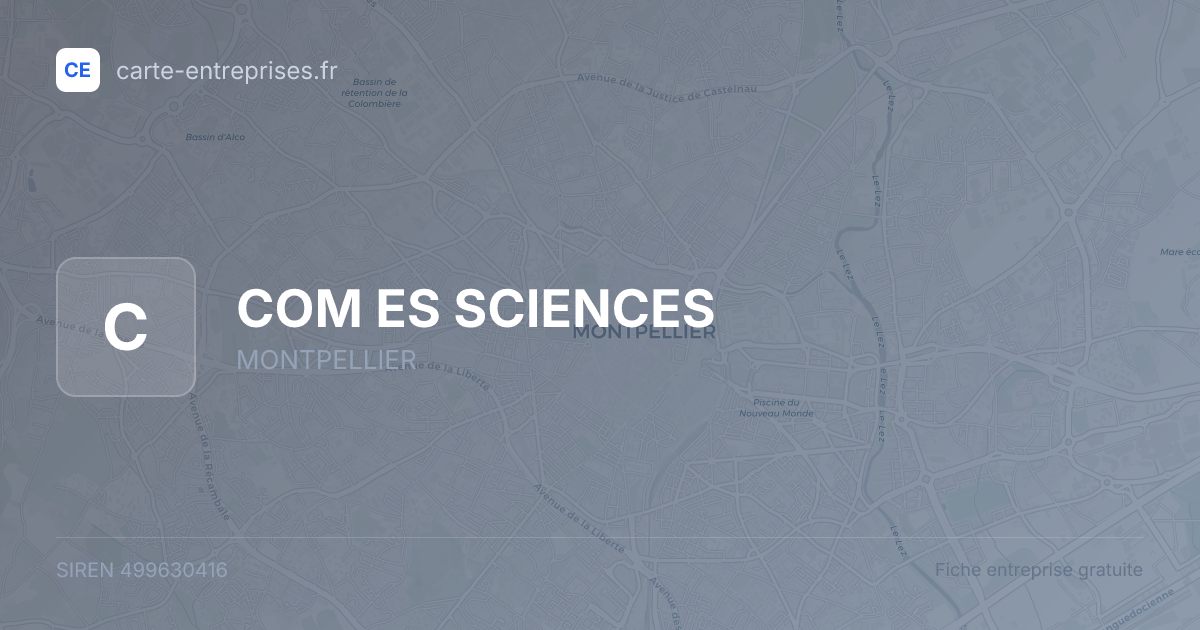 COM ES SCIENCES — 499630416 — fiche entreprise