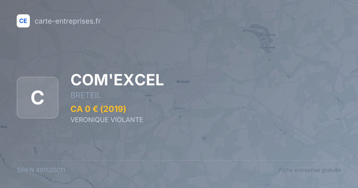 COM'EXCEL — 491520011 — fiche entreprise