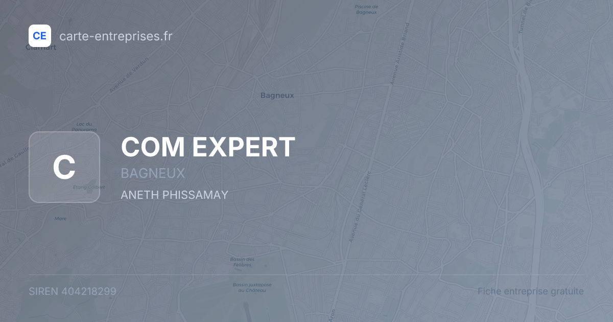 COM EXPERT — 404218299 — fiche entreprise