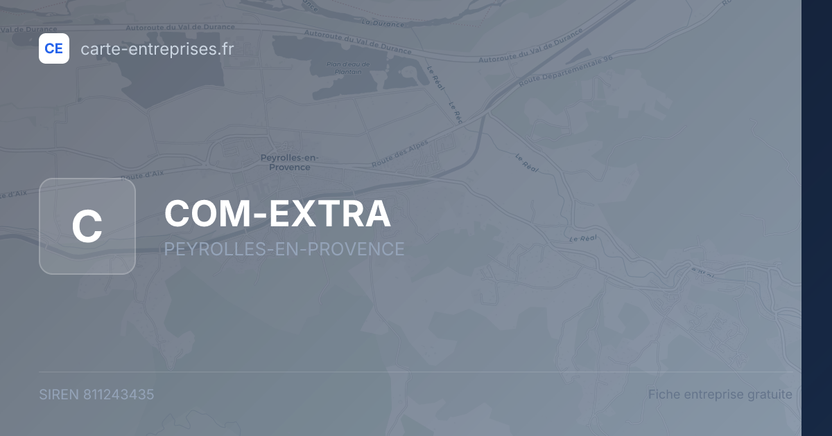 COM-EXTRA — 811243435 — fiche entreprise