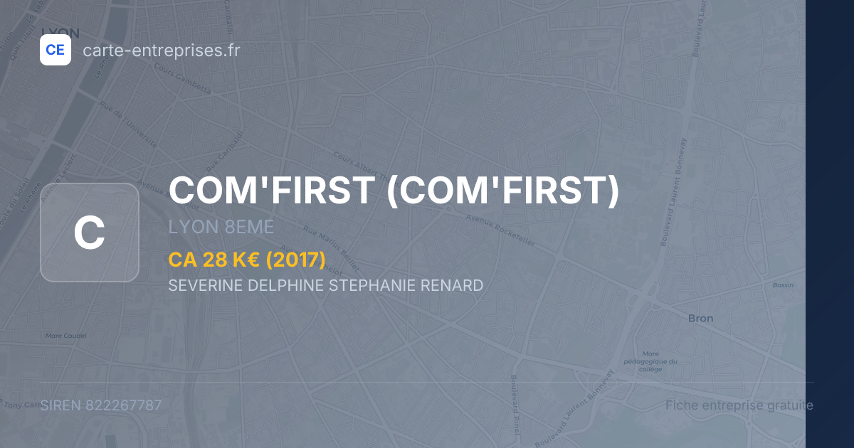COM'FIRST — 822267787 — fiche entreprise