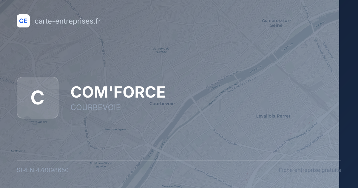 COM'FORCE — 478098650 — fiche entreprise