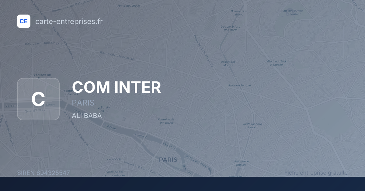 COM INTER — 894325547 — fiche entreprise