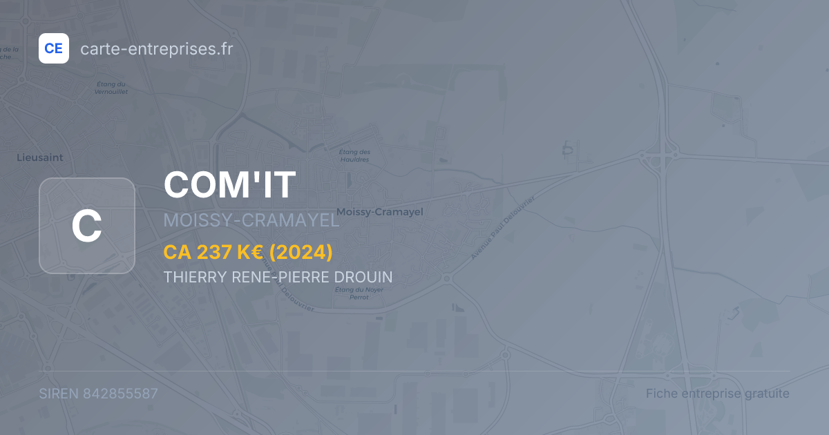 COM'IT — 842855587 — fiche entreprise