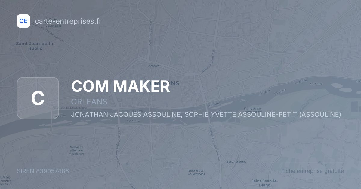 COM MAKER — 839057486 — fiche entreprise