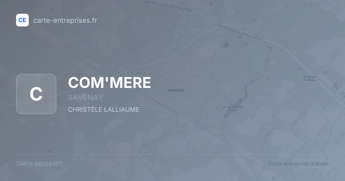 COM'MERE — 982581811 — fiche entreprise