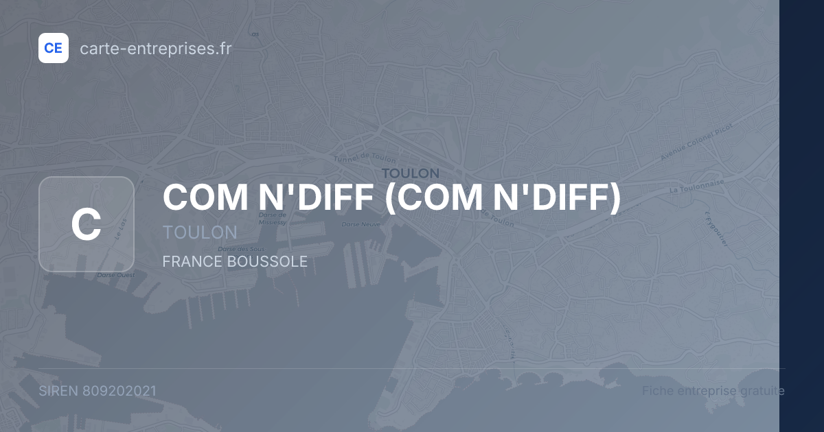 COM N'DIFF — 809202021 — fiche entreprise