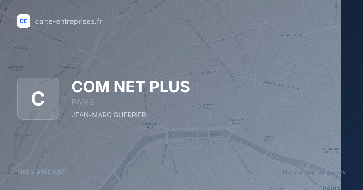 COM NET PLUS — 949010581 — fiche entreprise