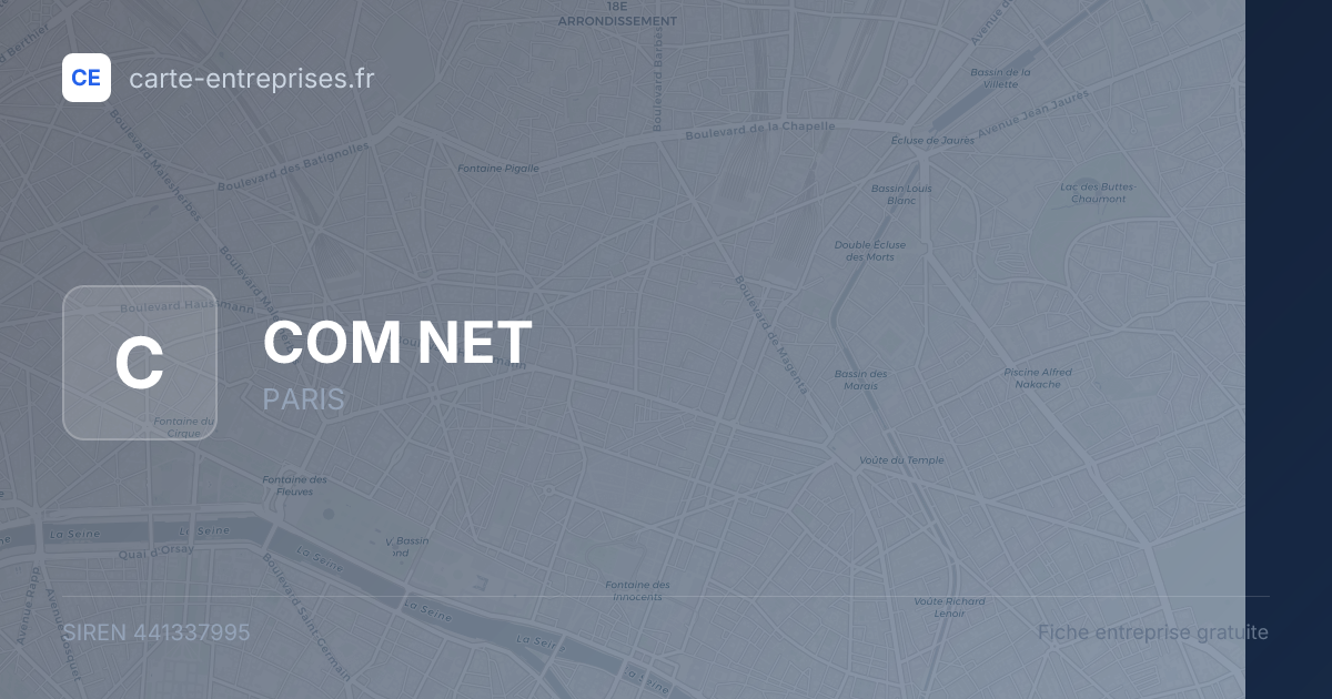 COM NET — 441337995 — fiche entreprise