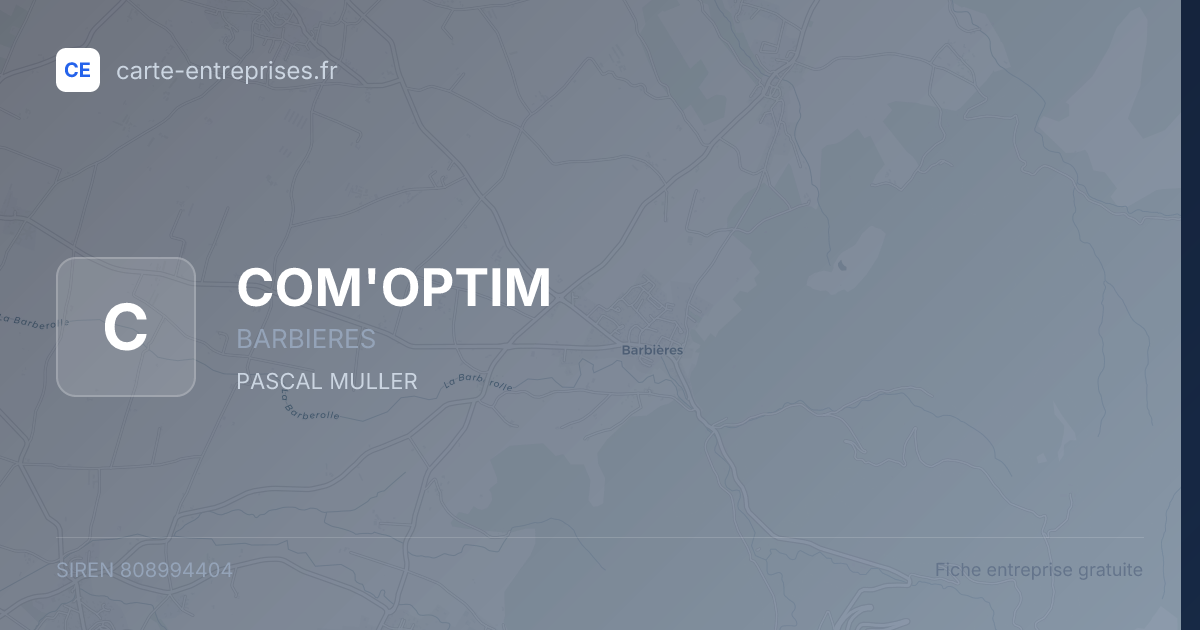 COM'OPTIM — 808994404 — fiche entreprise