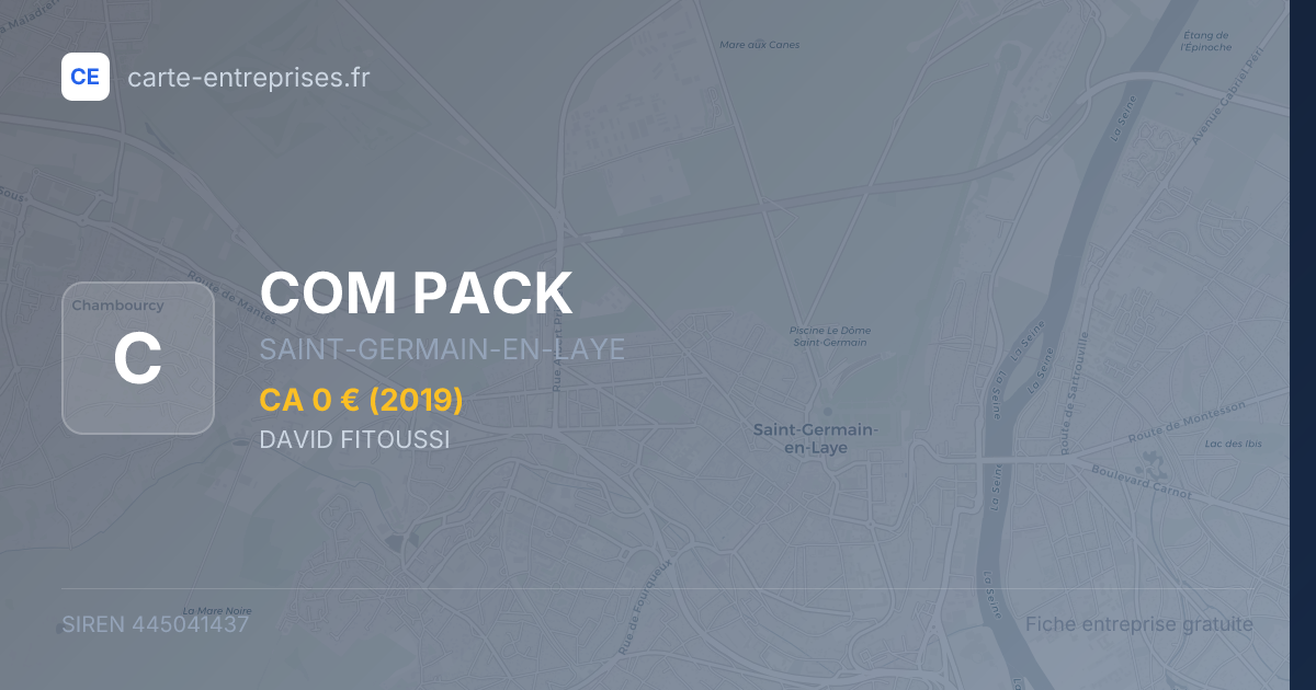 COM PACK — 445041437 — fiche entreprise
