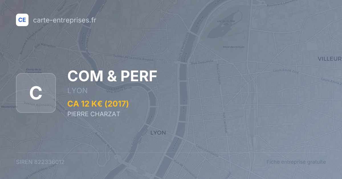COM & PERF — 822336012 — fiche entreprise