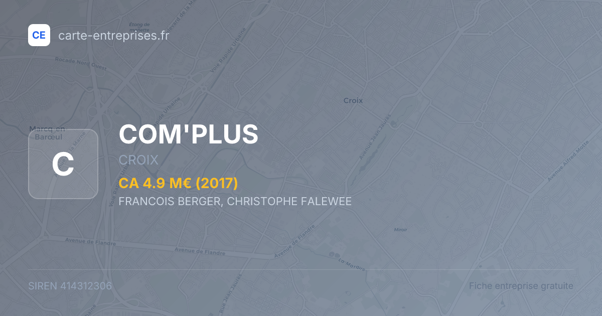 COM'PLUS — 414312306 — fiche entreprise