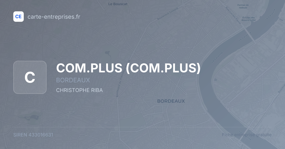 COM.PLUS — 433016631 — fiche entreprise
