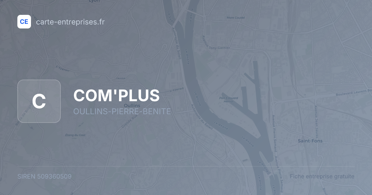 COM'PLUS — 509360509 — fiche entreprise