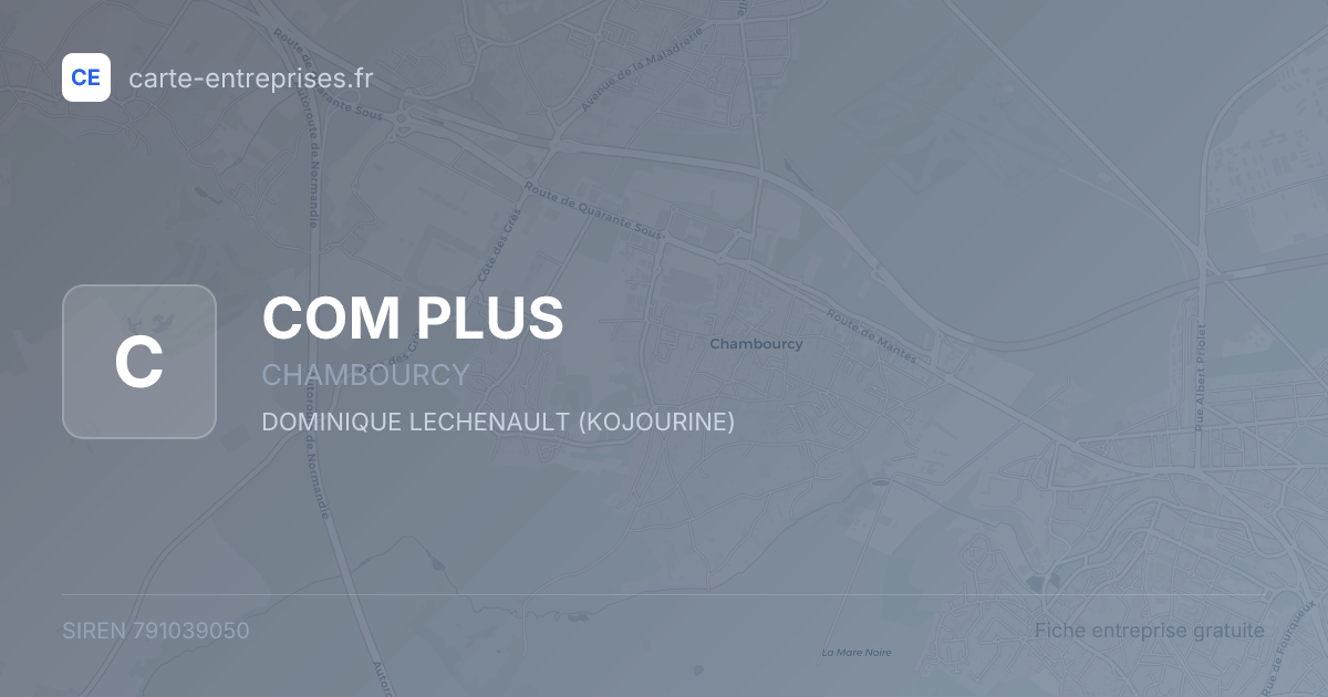 COM PLUS — 791039050 — fiche entreprise