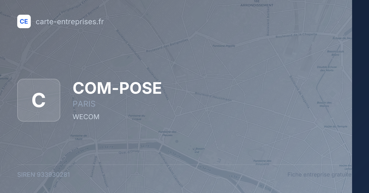 COM-POSE — 933930281 — fiche entreprise