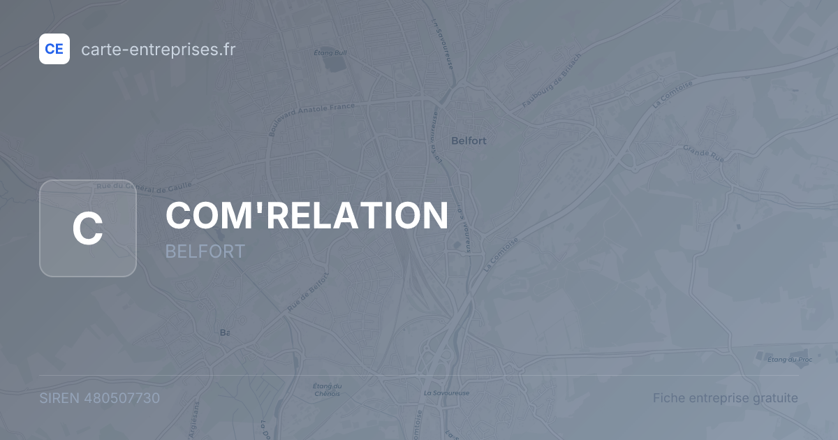 COM'RELATION — 480507730 — fiche entreprise
