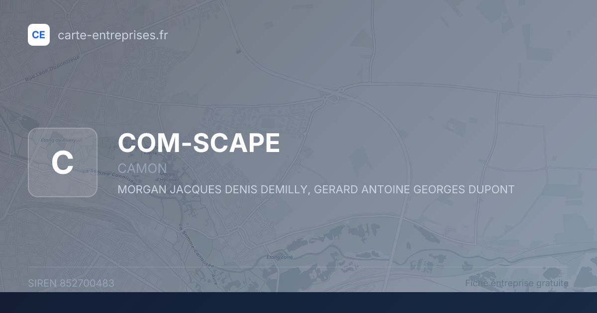 COM-SCAPE — 852700483 — fiche entreprise