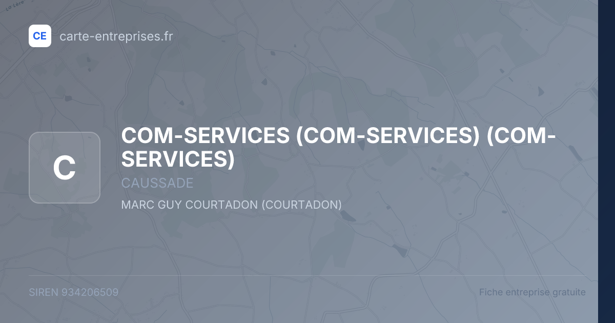 COM-SERVICES (COM-SERVICES) (COM-SERVICES) — 934206509 — fiche entreprise
