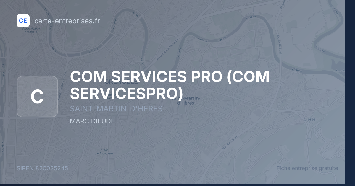 COM SERVICES PRO (COM SERVICESPRO) — 820025245 — fiche entreprise