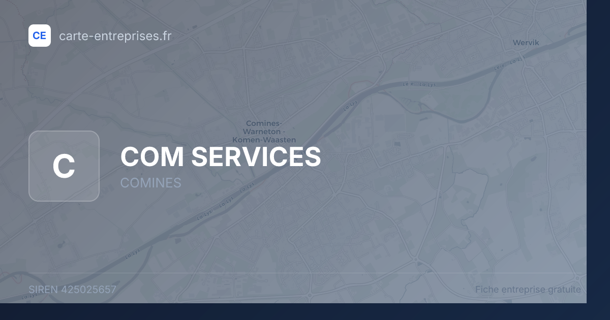 COM SERVICES — 425025657 — fiche entreprise