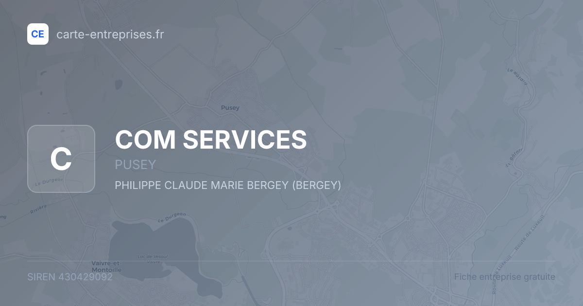 COM SERVICES — 430429092 — fiche entreprise