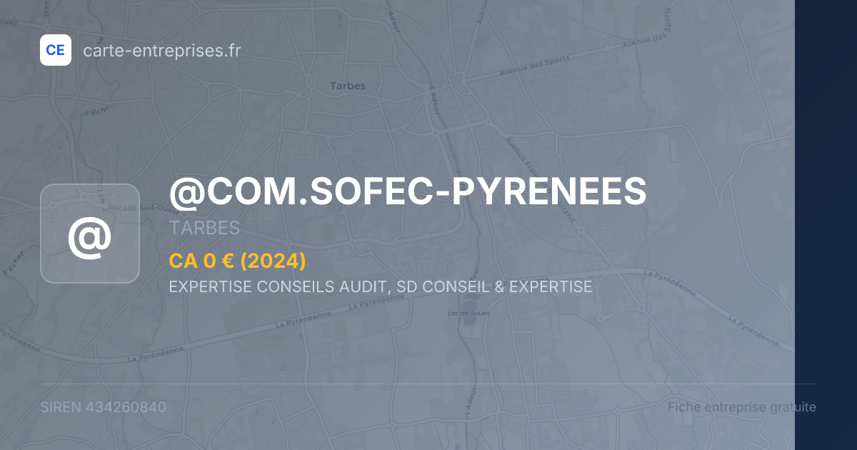 @COM.SOFEC-PYRENEES — 434260840 — fiche entreprise