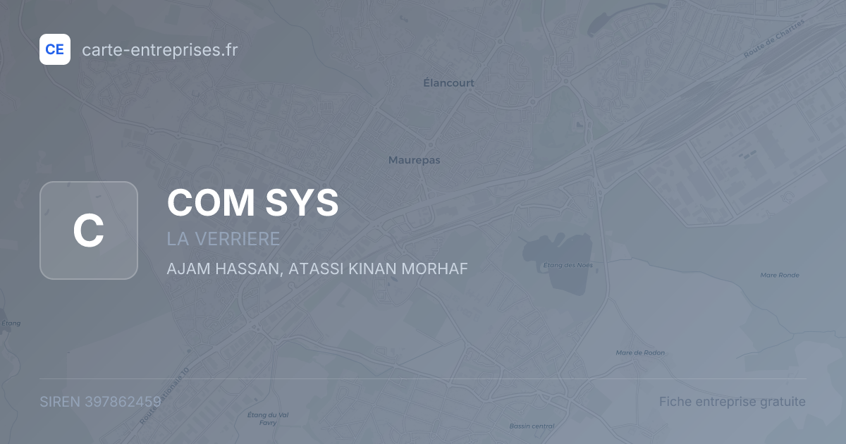 COM SYS — 397862459 — fiche entreprise