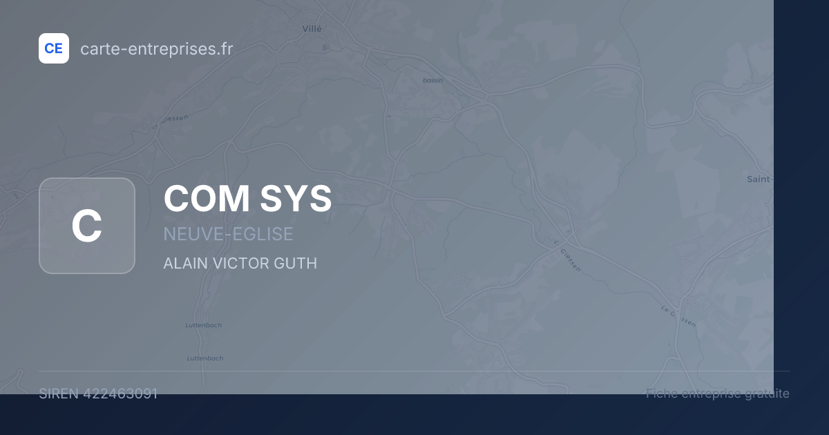 COM SYS — 422463091 — fiche entreprise
