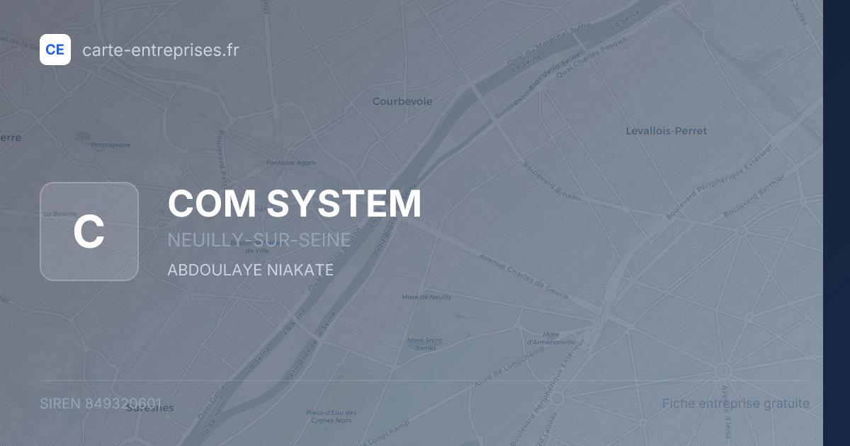 COM SYSTEM — 849320601 — fiche entreprise