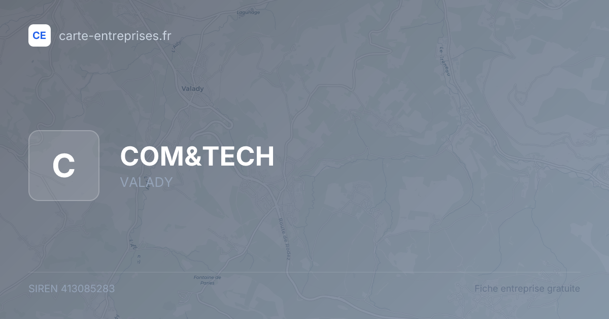 COM&TECH — 413085283 — fiche entreprise