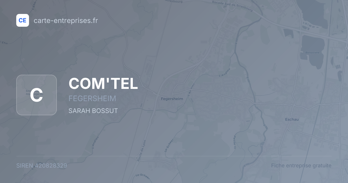 COM'TEL — 420828329 — fiche entreprise