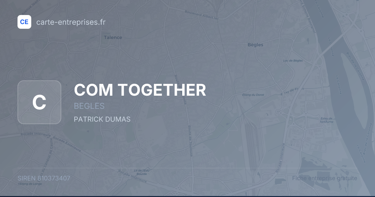 COM TOGETHER — 810373407 — fiche entreprise