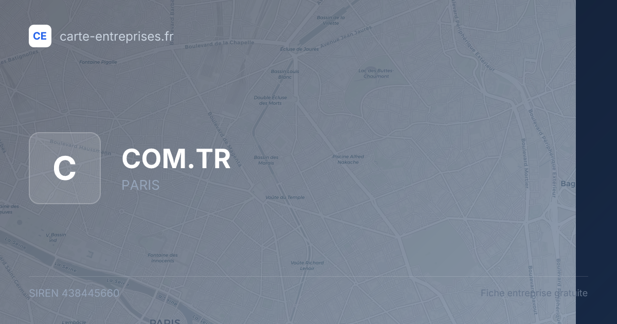 COM.TR — 438445660 — fiche entreprise