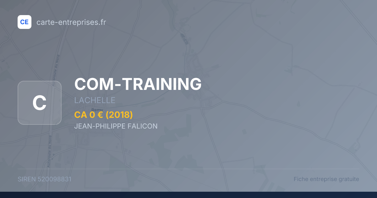 COM-TRAINING — 520098831 — fiche entreprise