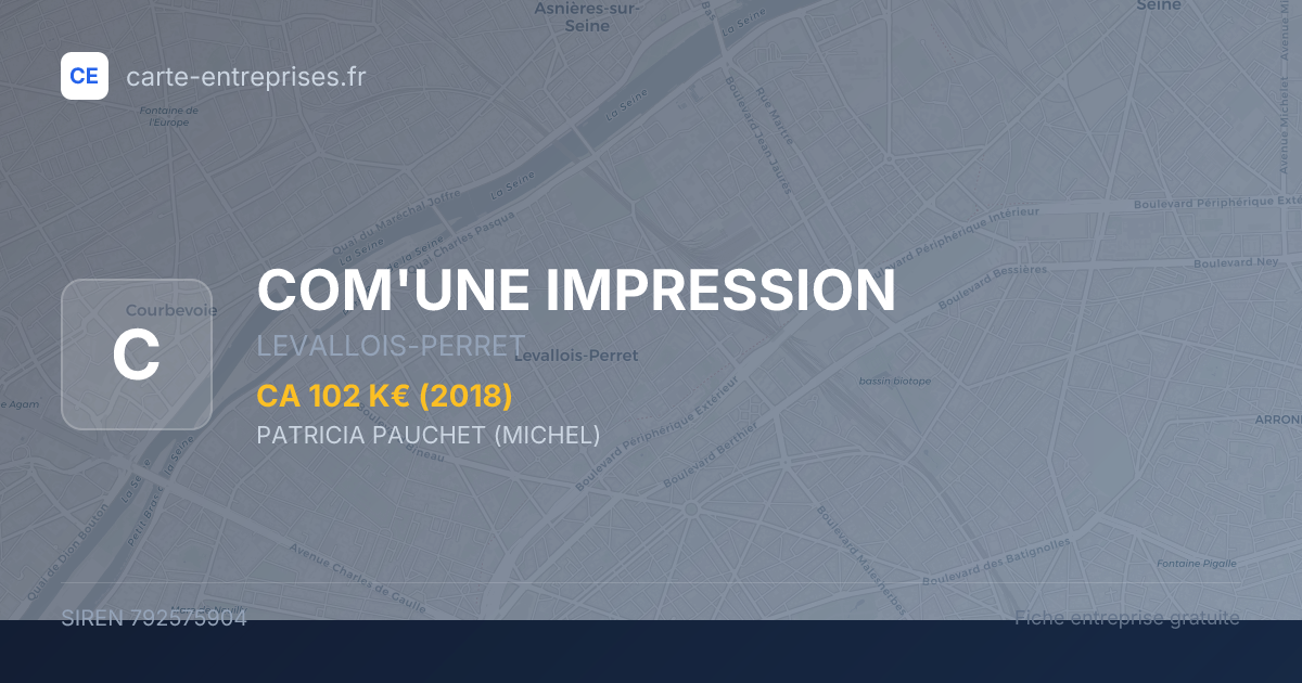 COM'UNE IMPRESSION — 792575904 — fiche entreprise