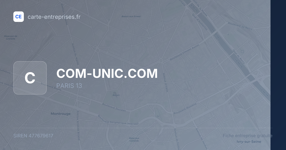 COM-UNIC.COM — 477679617 — fiche entreprise