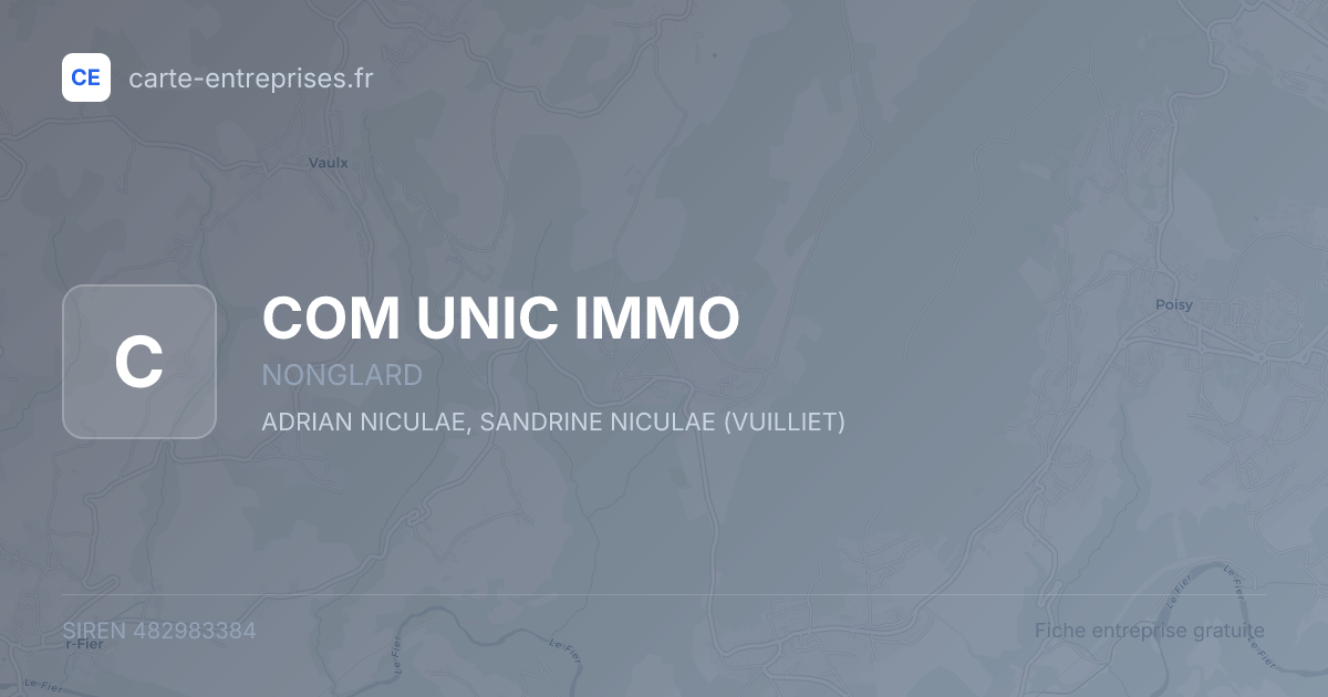 COM UNIC IMMO — 482983384 — fiche entreprise